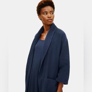 Eileen Fisher Organic Cotton Waffle Open Cardigan 1X/2X